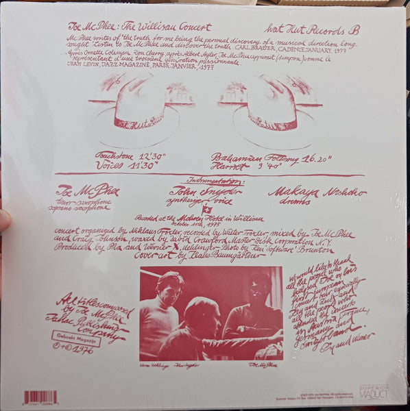 Joe McPhee : The Willisau Concert (LP, RE)
