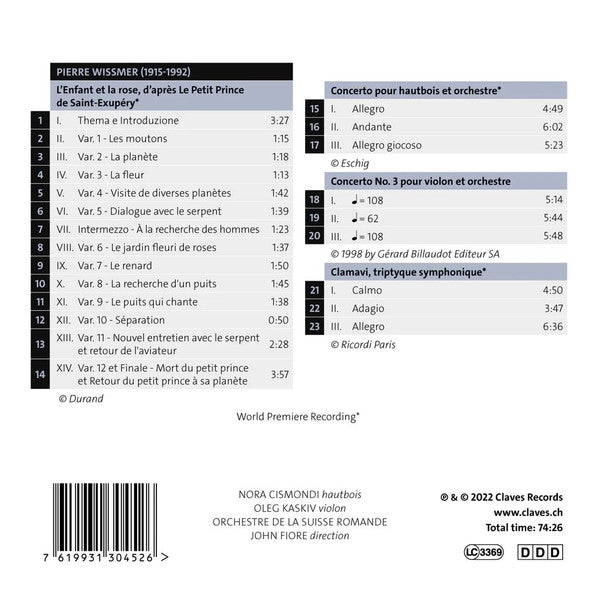 Pierre Wissmer : Concertos Et Oeuvres Pour Orchestre (CD, Album)