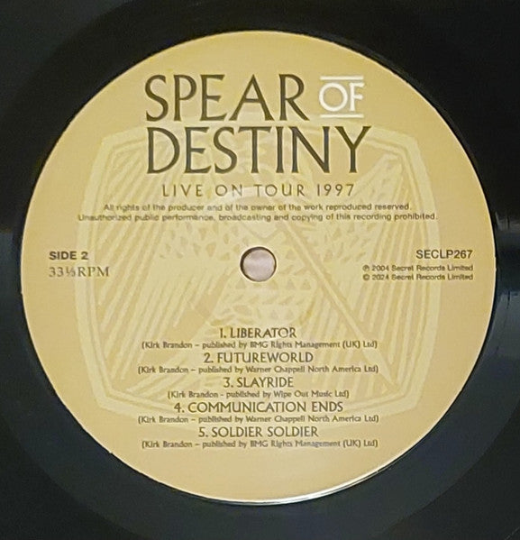 Spear Of Destiny : Live On Tour 1997 (LP, Album)