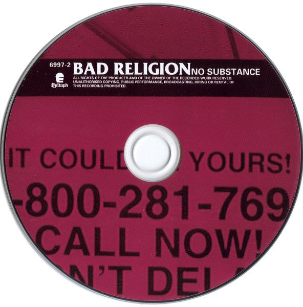 Bad Religion : No Substance (CD, Album, RE)