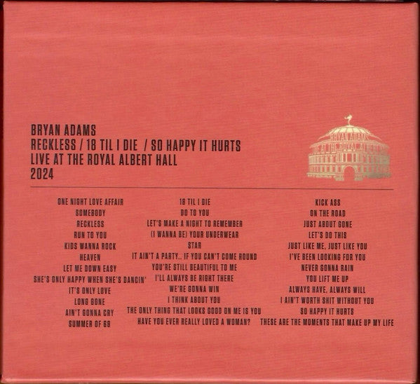 Bryan Adams : Live At The Royal Albert Hall 2024 (3xCD + Blu-ray + Box)