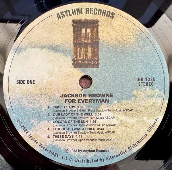 Jackson Browne : For Everyman (LP, Album, RE, RM, 180)