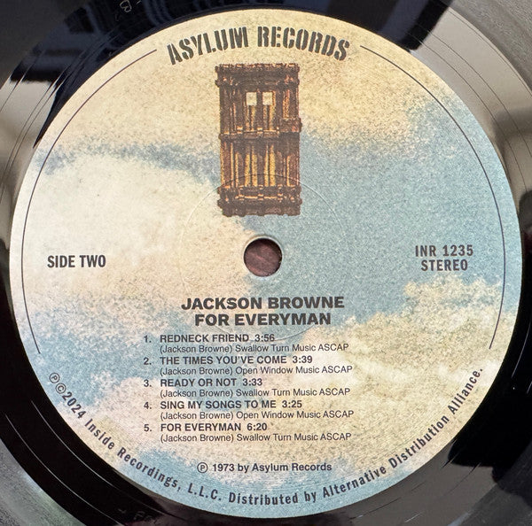 Jackson Browne : For Everyman (LP, Album, RE, RM, 180)