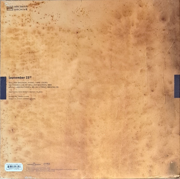 William Basinski : September 23rd (LP, Album, Ltd, Blu)