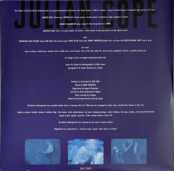 Julian Cope : My Nation Underground (LP, Album, RE)