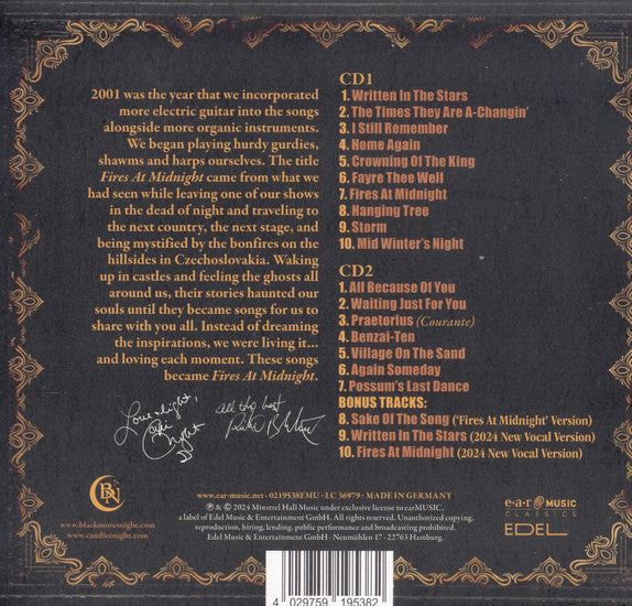 Blackmore's Night : Fires At Midnight (2xCD, Album, Mixed, RE, RM, 25t)