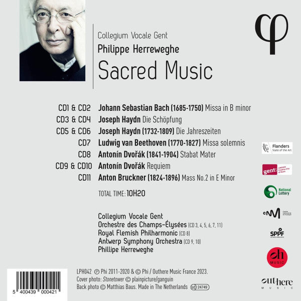 Johann Sebastian Bach | Joseph Haydn | Ludwig van Beethoven | Antonín Dvořák | Anton Bruckner – Collegium Vocale, Philippe Herreweghe : Sacred Music (11xCD, Album, Comp, RE)