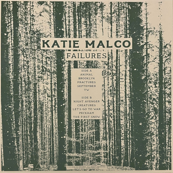 Katie Malco : Failures (LP, Album, Ltd, RE, Cok)