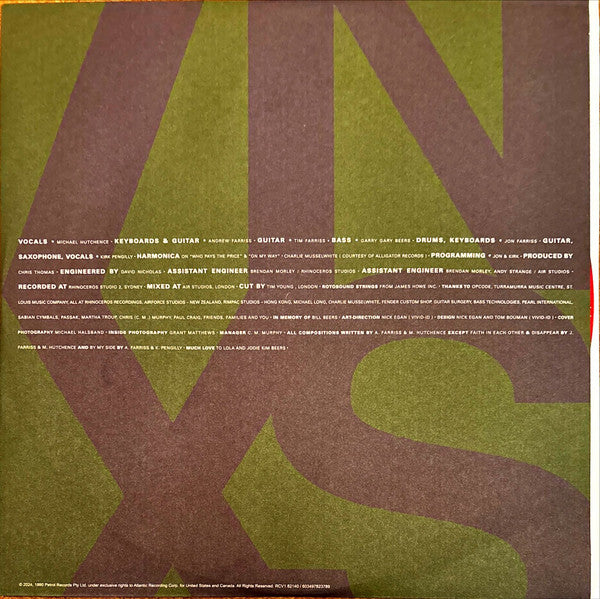 INXS : X (LP, Album, Ltd, RE, Red)