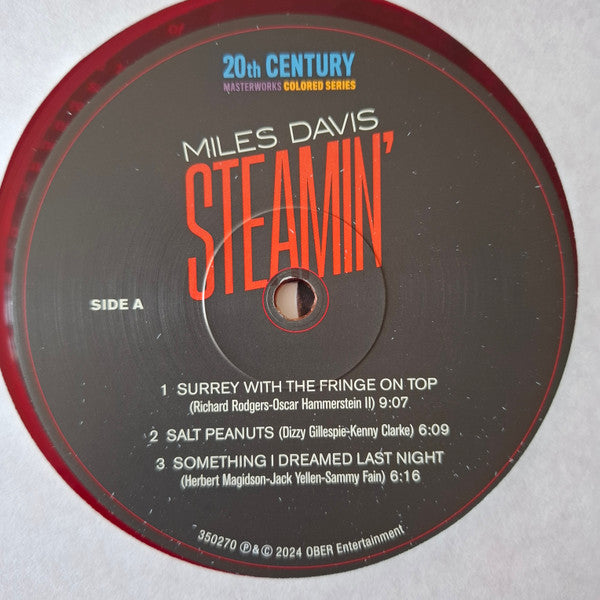 The Miles Davis Quintet : Steamin' (LP, Album, Ltd, RE, Red)