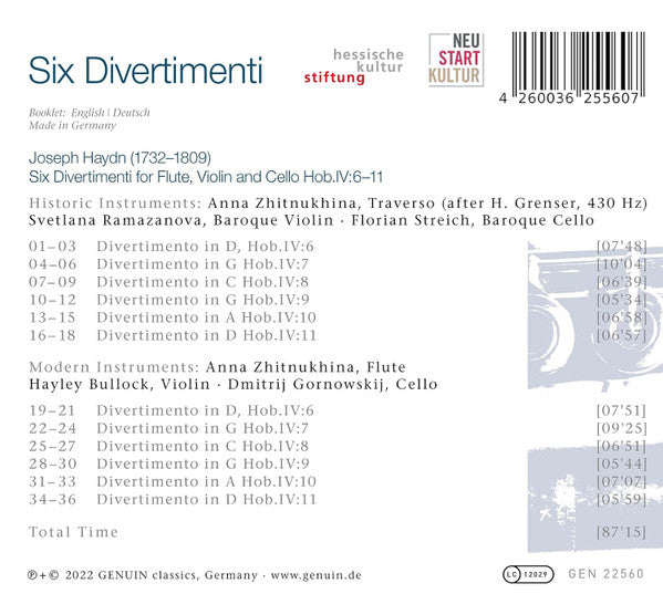 Joseph Haydn, Anna Zhitnukhina : Six Divertimenti (CD)
