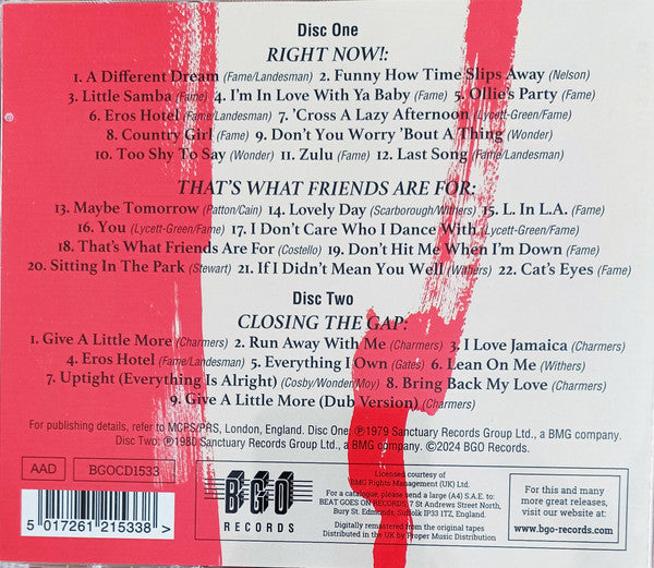 Georgie Fame : Right Now! / That's What Friends Are For / Closing The Gap (2xCD, Comp, RM)