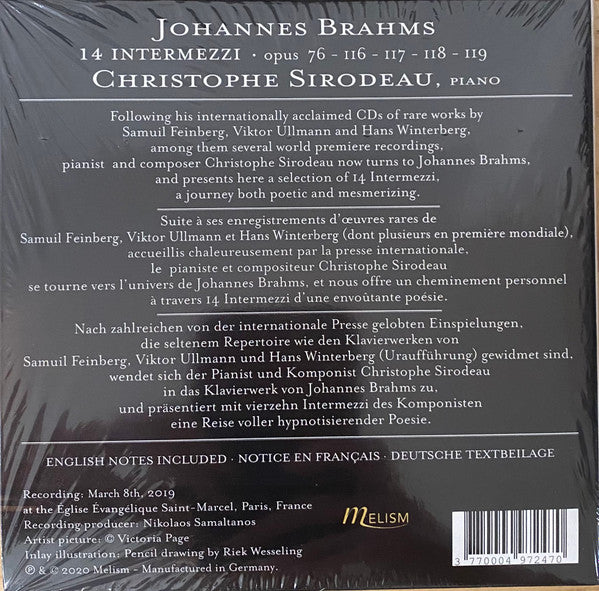 Christophe Sirodeau : Spielt Intermezzi (CD)