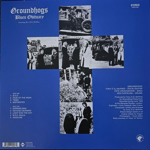Groundhogs* : Blues Obituary (LP, Album, RE, RP, Gol)