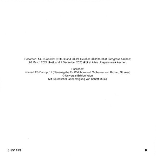 Richard Strauss, Christoph Eß, Sonja Gornik, Sinfonieorchester Aachen, Christopher Ward (9) : Golden Horizon (CD, Album)