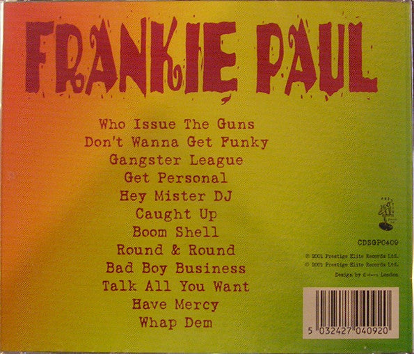 Frankie Paul : Don't Wanna Get Funky (CD)