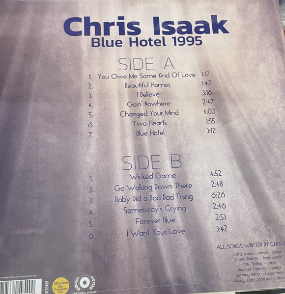 Chris Isaak : Blue Hotel 1995 (LP, Ltd, Unofficial, Blu)