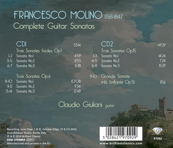 Francesco Molino - Claudio Giuliani : Complete Guitar Sonatas (2xCD, Album)