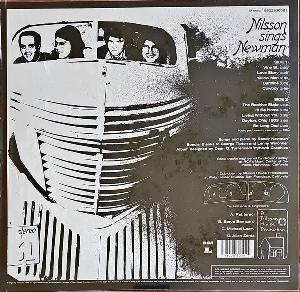 Harry Nilsson : Nilsson Sings Newman (LP, Album, RE)