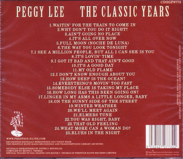 Peggy Lee : The Classic Years (CD, Comp)