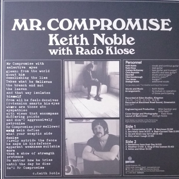 Keith Noble With Rado Klose : Mr. Compromise (LP, Album, RE, RM)