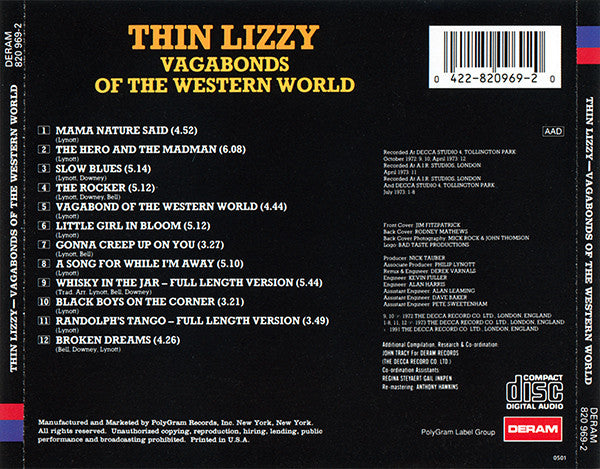 Thin Lizzy : Vagabonds Of The Western World (CD, Album, RE, RM)