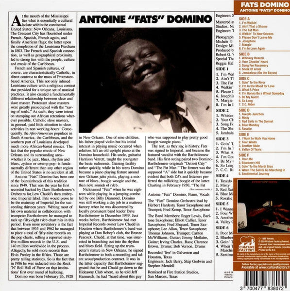 Fats Domino : Antoine “Fats” Domino (3xLP, Album, RE)