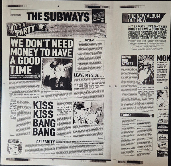 The Subways : Money And Celebrity (LP, Ltd)