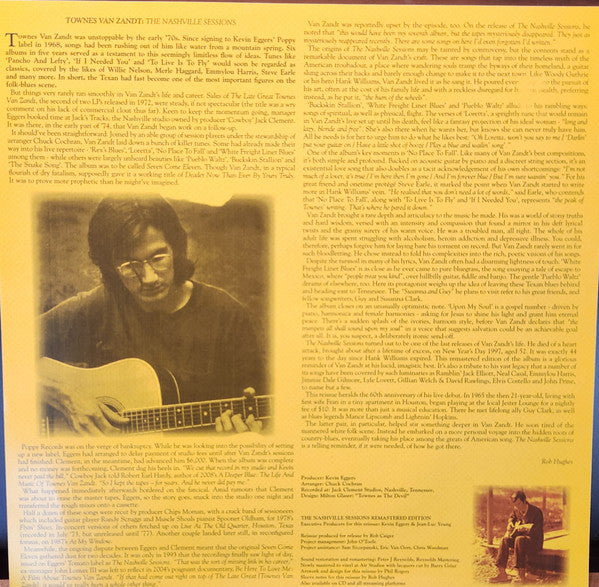 Townes Van Zandt : The Nashville Sessions (LP, Album, Ltd, RE, RM, Red)