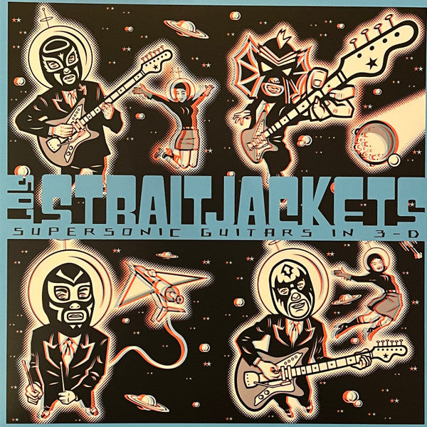 Los Straitjackets : Supersonic Guitars In 3-D (LP, Album, Ltd, RE, Cle)