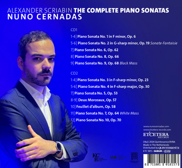 Alexander Scriabin, Nuno Cernadas : The Complete Piano Sonatas (2xCD)