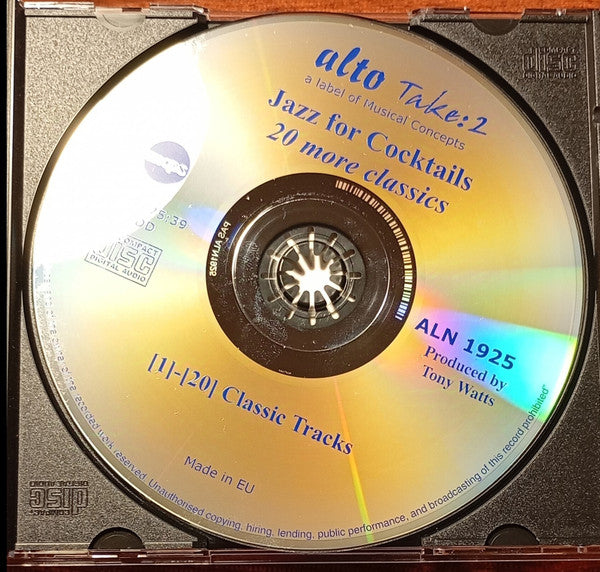 The Dave Brubeck Quartet, Stan Getz, Quincy Jones, The Oscar Peterson Trio, George Shearing, Chet Baker, Erroll Garner Trio, The Miles Davis Quintet, Barney Kessel, Kenny Burrell, Charlie Parker Quintet & Strings, Acker Bilk : Jazz For Cocktails 20 More Classic Tracks  (CD, Comp)