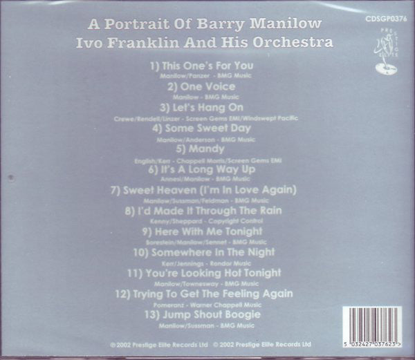 Ivo Franklin & His Orchestra : A Portrait Of Barry Manilow (CD, Comp)