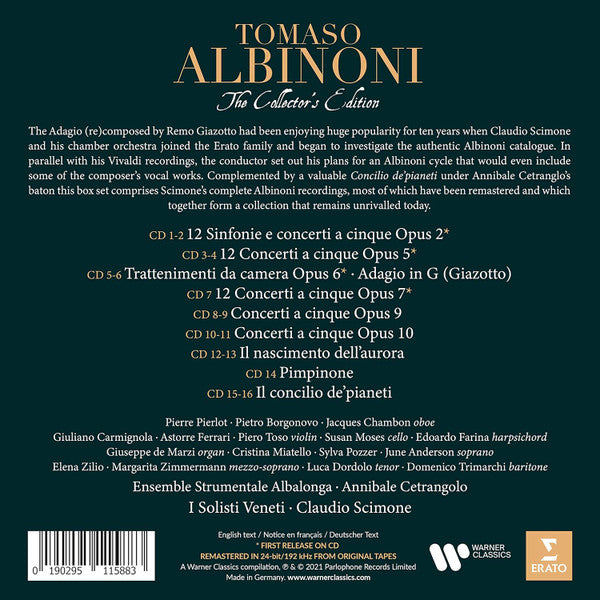 Tomaso Albinoni, Claudio Scimone : The Collector’s Edition  (16xCD, Comp, The)