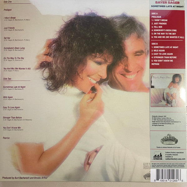 Carole Bayer Sager : Sometimes Late At Night (LP, Album, Ltd, Opa)