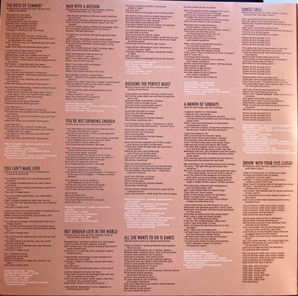 Don Henley : Building The Perfect Beast (2xLP, RE, RM, Gat)