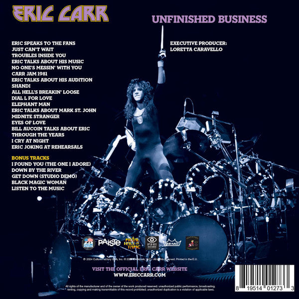 Eric Carr : Unfinished Business (CD, RSD, RE, RM, Bla)