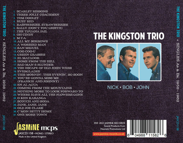 Kingston Trio : Singles As & Bs – 1958-1962 (CD, Comp, Mono)