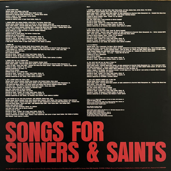 Killer Mike & The Mighty Midnight Revival : Songs For Sinners & Saints (LP, Album, Ltd, Red)