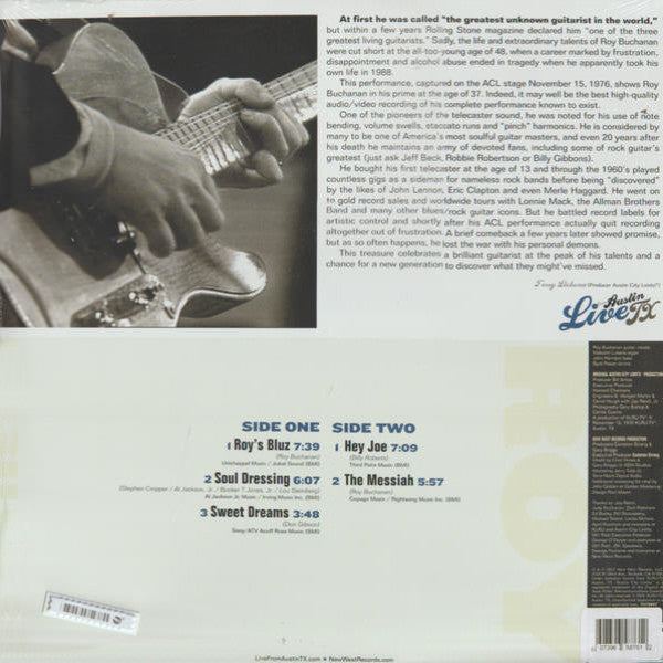 Roy Buchanan : Live From Austin Tx (LP, Ltd, Blu)