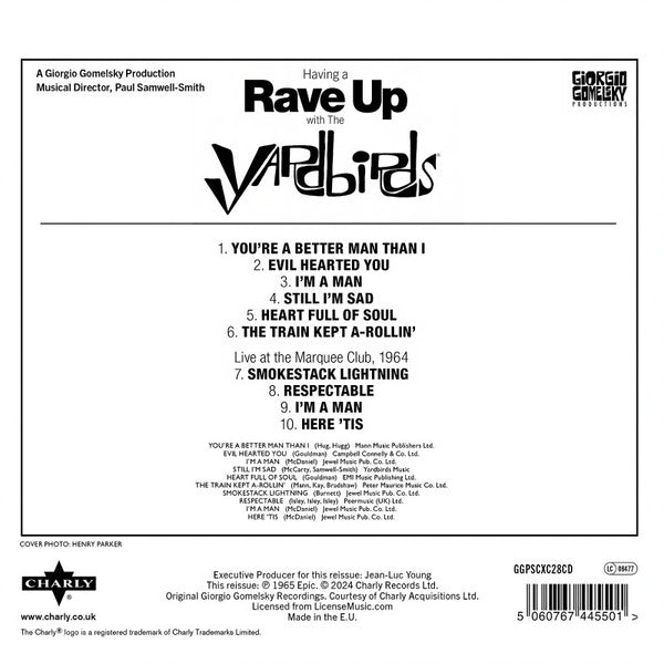 The Yardbirds : Having A Rave Up With The Yardbirds (CD, Album, RE, Dig)