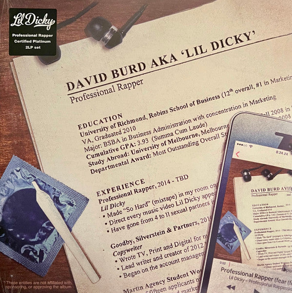 Lil Dicky : Professional Rapper (2xLP, Album, RE)