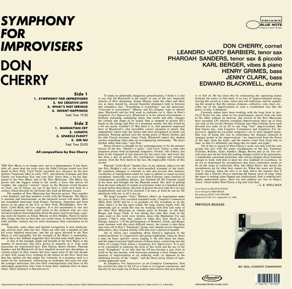 Don Cherry : Symphony For Improvisers (LP, Album, RE)