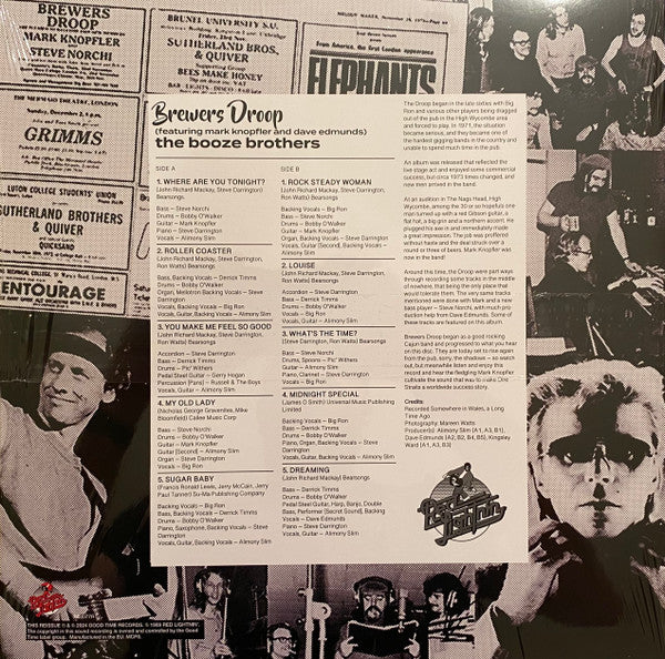 Brewers Droop Featuring Mark Knopfler & Dave Edmunds : The Booze Brothers (LP, RSD, Ltd, RE, Blu)