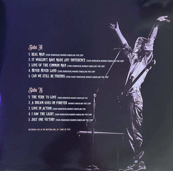 Todd Rundgren : Live In N.Y.C '78 (LP, Album, Ltd, RE, Gol)