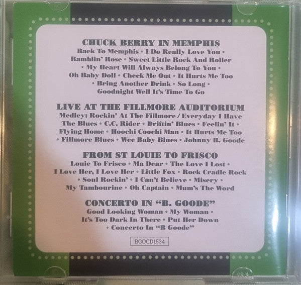Chuck Berry : Chuck Berry In Memphis/ Live At The Fillmore Auditorium/ From St. Louis To Frisco/ Concerto In "B Goode" (2xCD, Comp, RE, RM, Fou)