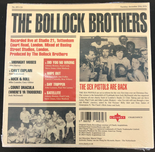 The Bollock Brothers : 21 Studio Sessions (CD, Album)