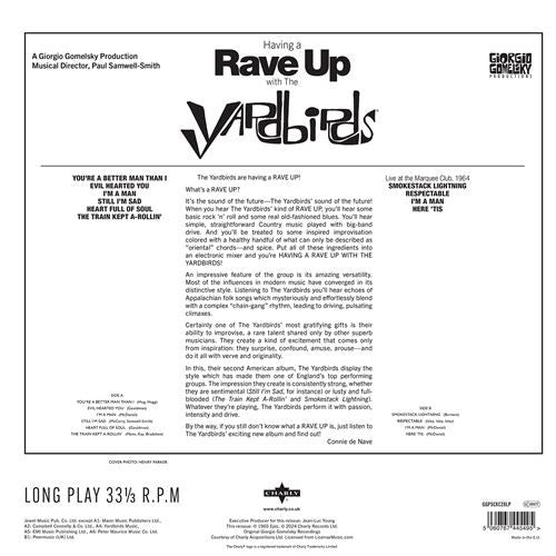 The Yardbirds : Having A Rave Up With The Yardbirds (LP, Album, RE)