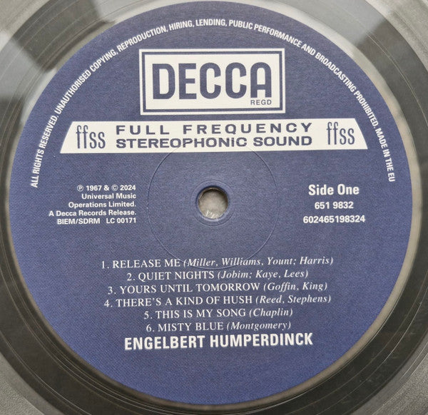 Engelbert Humperdinck : Twelve Great Songs Plus 'Release Me' (LP, Album, Ltd, RE, Cle)