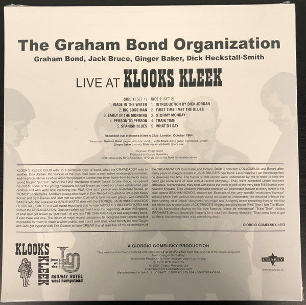The Graham Bond Organization : Live At Klook's Kleek, London, 1964 (LP, Mono, Ltd, RE, RM, Cry)